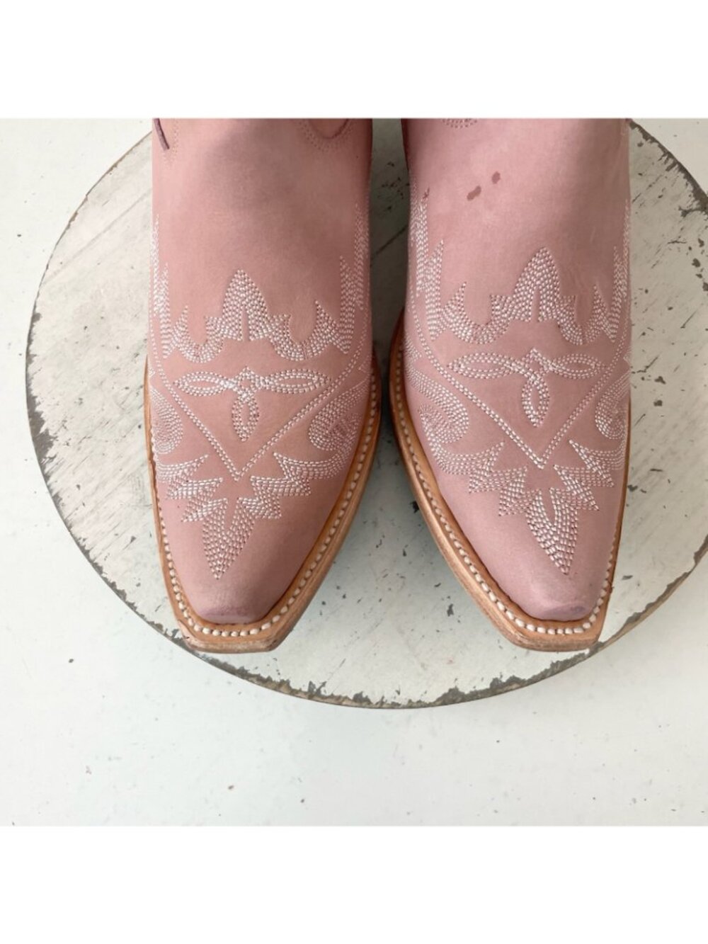 Lane LEXINGTON Over the Knee Womens Cowboy Boots 9 Blush Pink Western Cowgirl - Picture 6 of 12